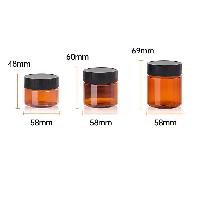 10pcs Brown PET Plastic Wide Mouth Bottles for Storage and Skincare Packaging - Matte - 120ml