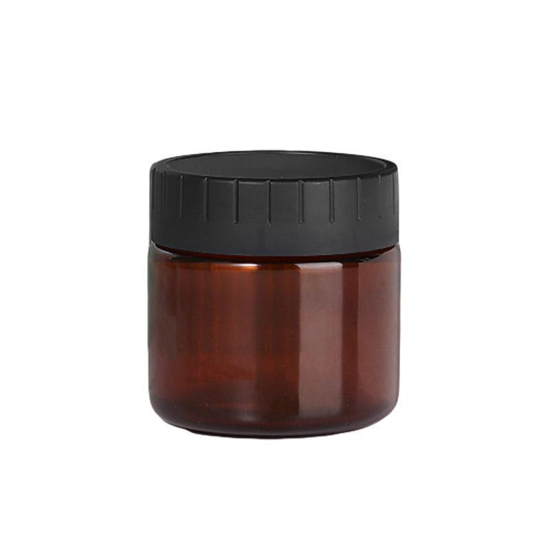 10pcs Brown PET Plastic Wide Mouth Bottles for Storage and Skincare Packaging - Matte - 120ml