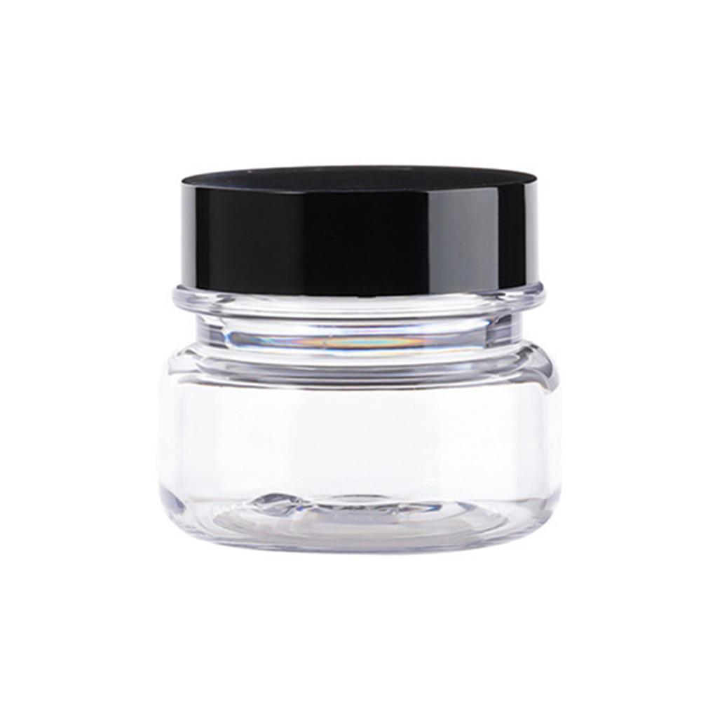 10pcs PET Plastic Cosmetic Bottles Refillable Travel Face Cream Containers - 60ml-Transparent+White-Single