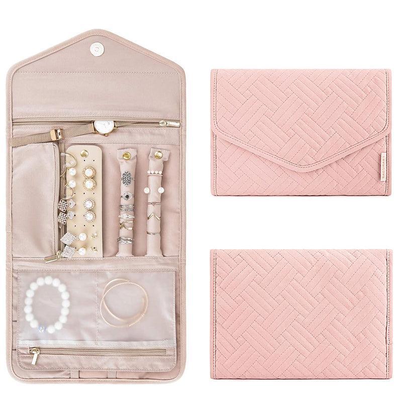 Periea Travel Jewellery Roll -Jewellery Travel Pouch Portable Case Box Organiser - Green