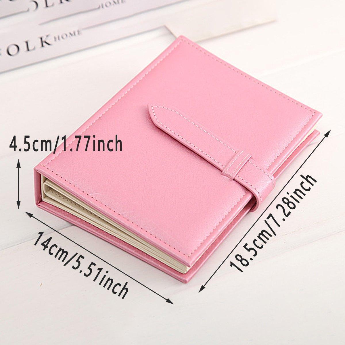 Large Capacity Jewelry Storage Book for Earrings Home Organizer Small Size Box - Pink