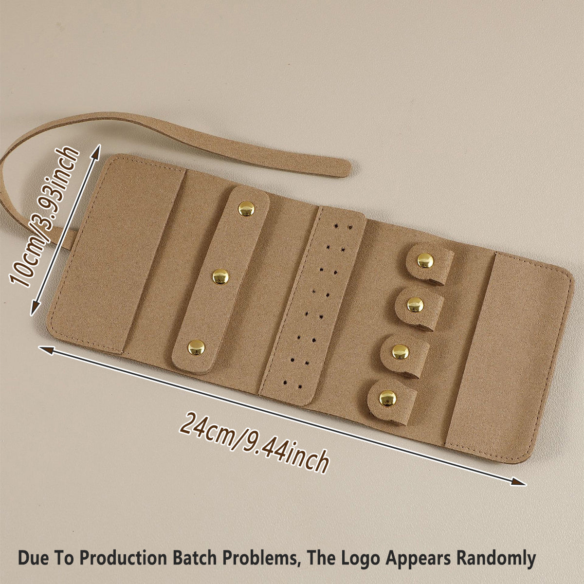 Portable Microfiber Jewelry Storage Bag Roll Organizer for Earrings Necklaces - Purple