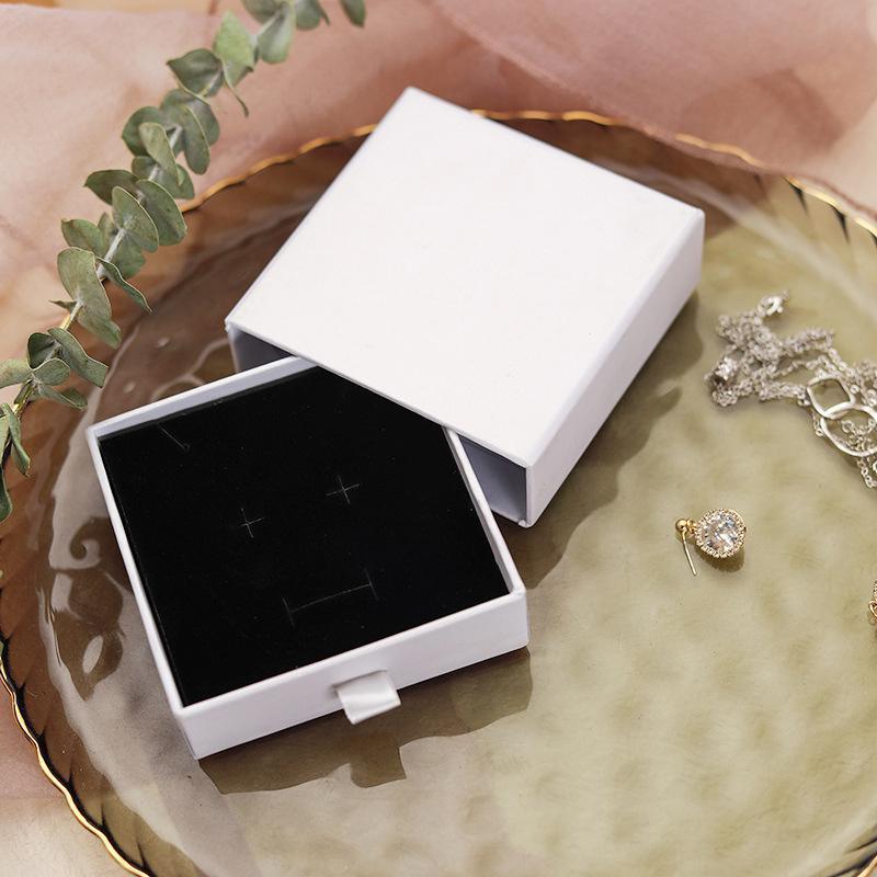 Jewellery Gift Box Necklace Ring Bracelet Bangle Earring Cardboard Box 5*5*3.5cm - Pink