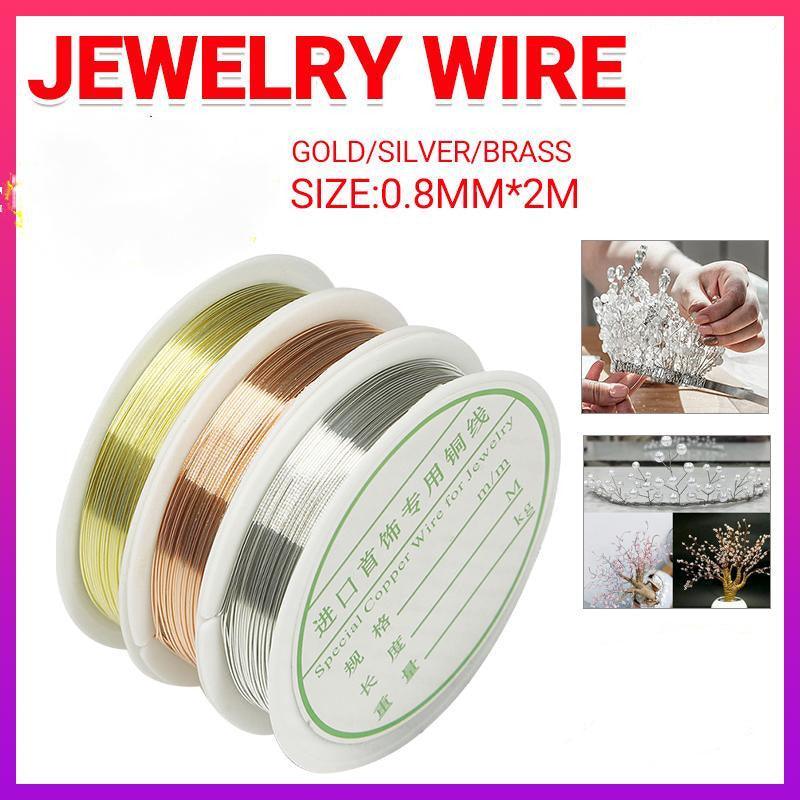 1 Roll Beading Wire Jewelry Making Wire Handmade Craft Cord String DIY Jewelry - Gold