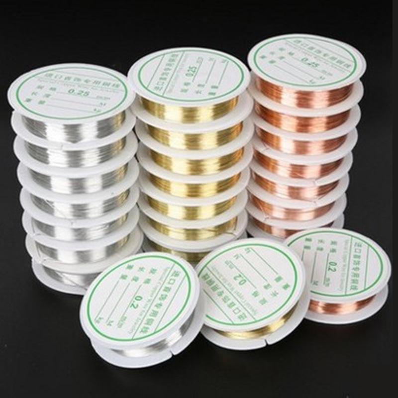 1 Roll Beading Wire Jewelry Making Wire Handmade Craft Cord String DIY Jewelry - Gold