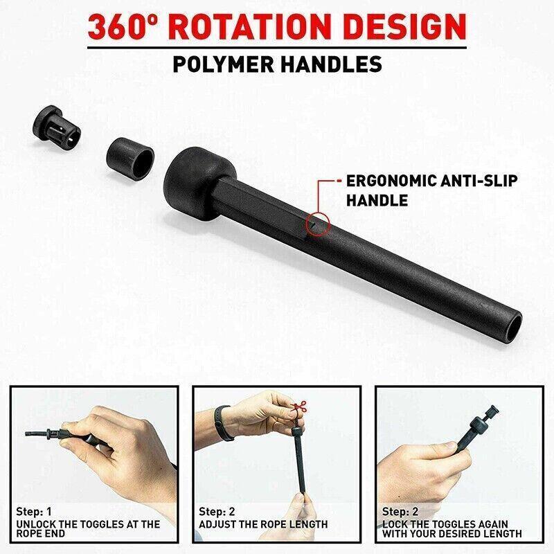 Speed Jump Rope for Boxing MMA Cardio Fitness and Gym Training - Black