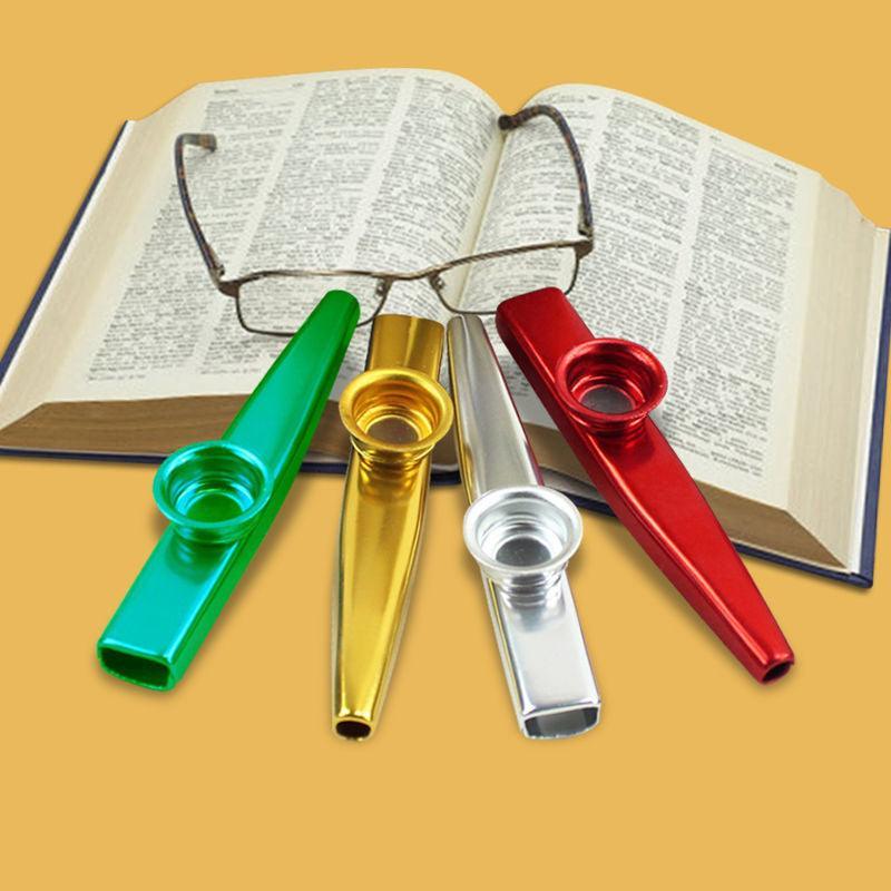 Kazoo Musical Instrument Mouth Flute Diaphragm Guitar Partner Harmonica Style - Silver