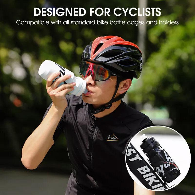 610ML Cycling Water Bottle Outdoor Sports Portable Squeeze Bottle Leakproof - White