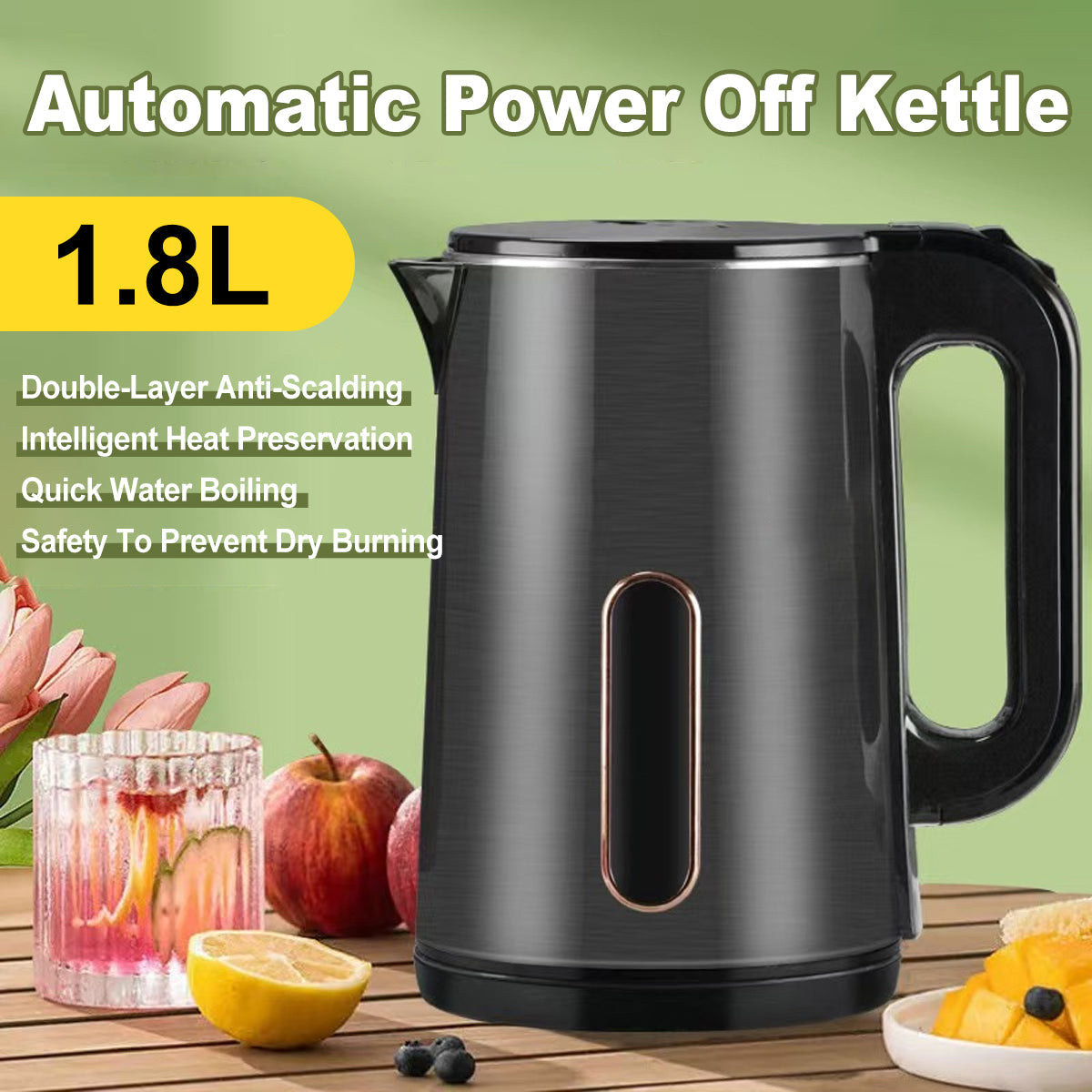 Electric Boiling Kettle Home Hotel Hot Water Kettle Automatic Power Off Safe