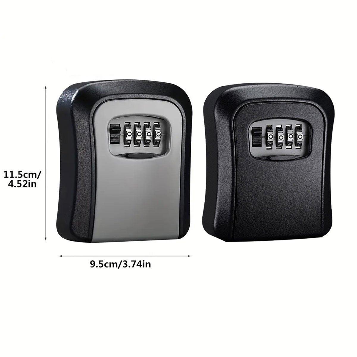 Combination Key Box with Combination Lock for Home Office Security Storage - Grey