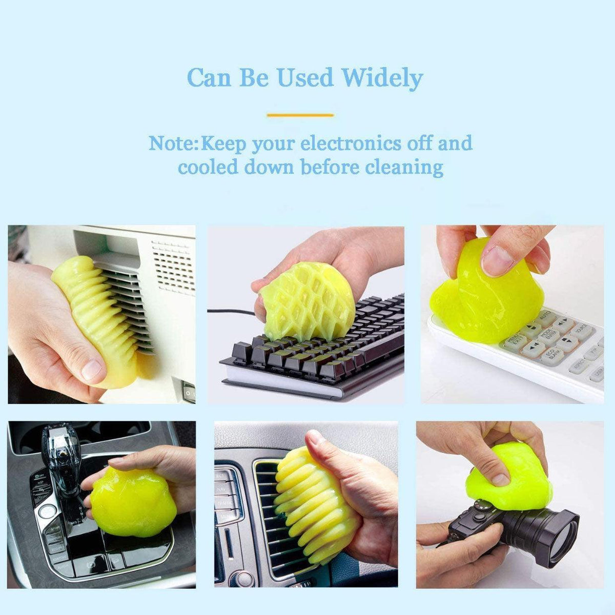 Dust Dirt Cleaning Super Clean Car Laptop Keyboard Home Cleaner - Yellow