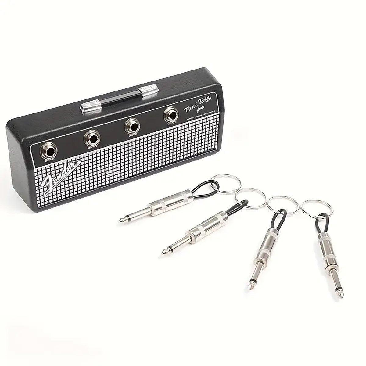 Guitar Shaped Wall Mounted Key Holder Decorative Storage Rack Home Organiser