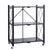 3-Tier Black Foldable Kitchen Storage Rack No-Drill Microwave Oven Shelf Stand