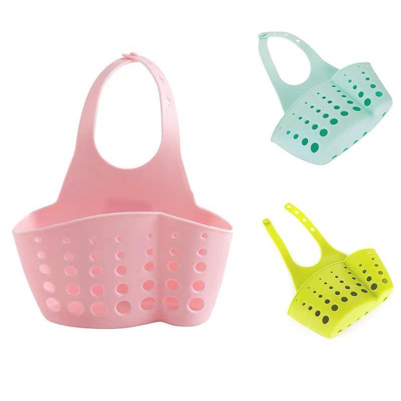 2PCS Kitchen Drain Holder Sponge Sink Storage Rack Basket Organizer Shelf Bathroom - Green