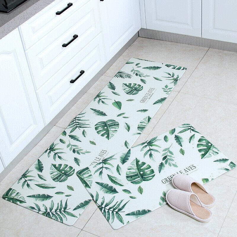 45x180cm Kitchen Mat Non-Slip Waterproof Pvc Floor Rug Carpet Anti-Oil Easy Clean - Gilding