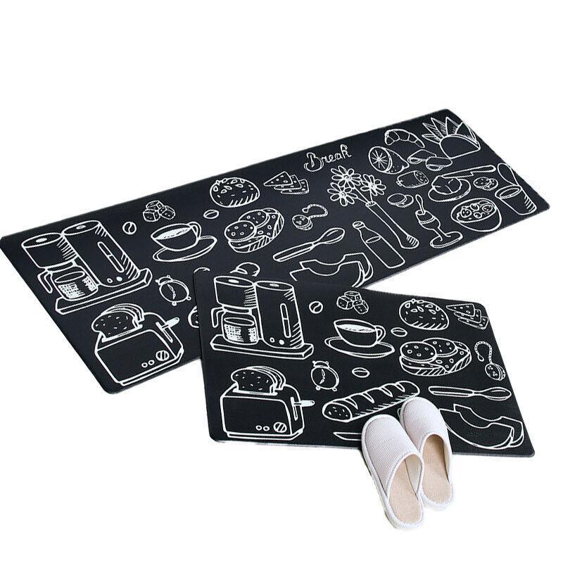 45x180cm Kitchen Mat Non-Slip Waterproof Pvc Floor Rug Carpet Anti-Oil Easy Clean - Gilding