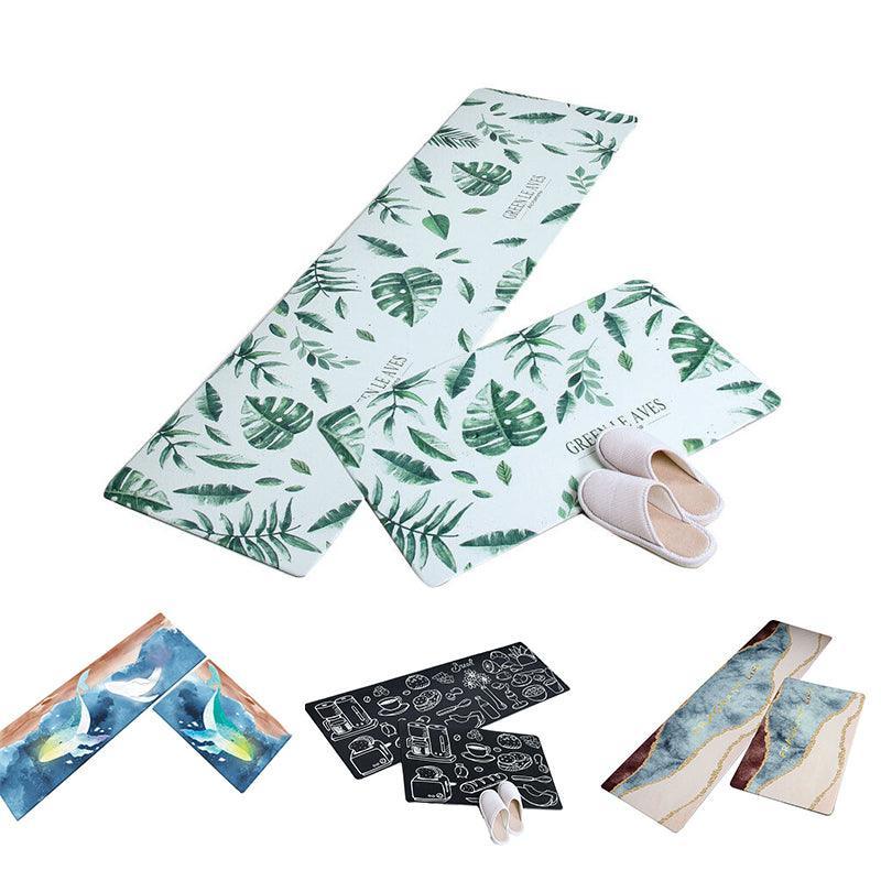 45x180cm Kitchen Mat Non-Slip Waterproof Pvc Floor Rug Carpet Anti-Oil Easy Clean - Kitchen
