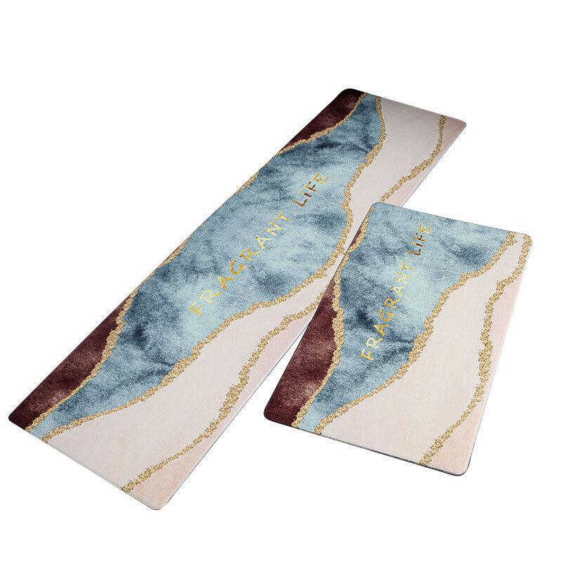 45x180cm Kitchen Mat Non-Slip Waterproof Pvc Floor Rug Carpet Anti-Oil Easy Clean - Kitchen