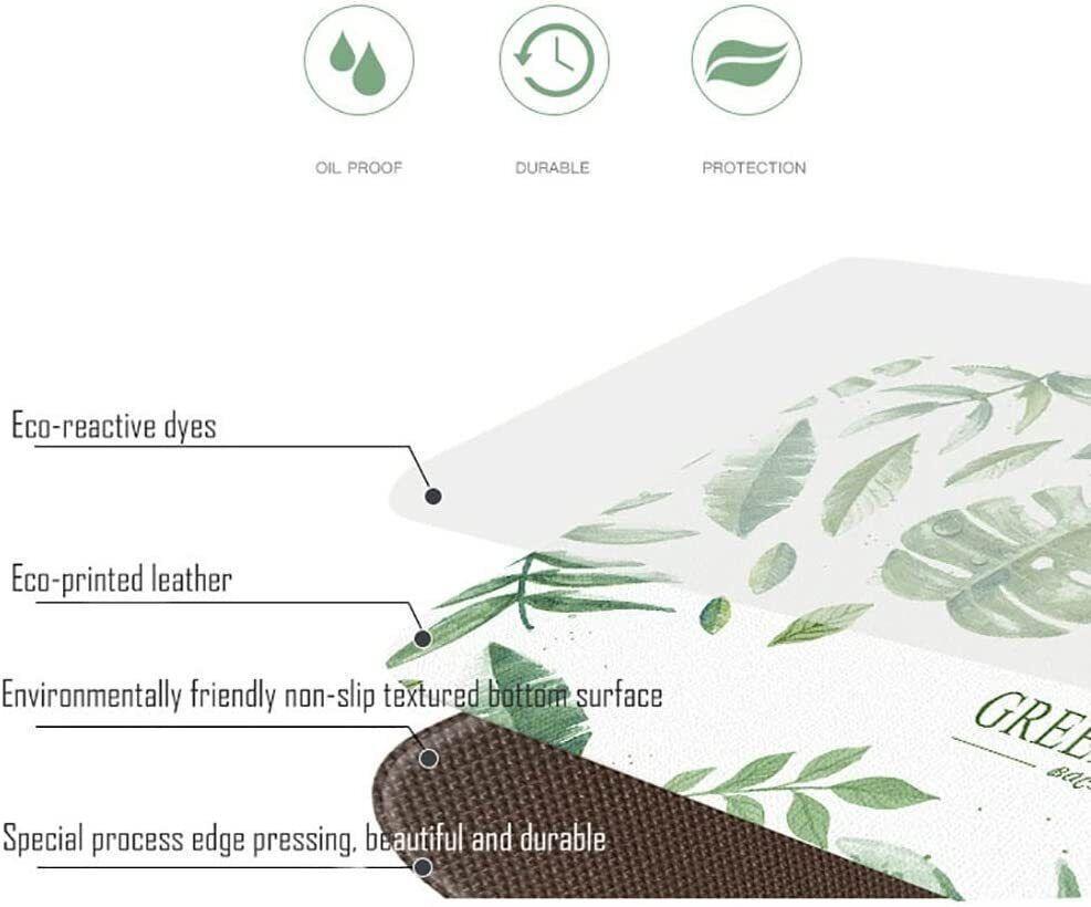 45x180cm Kitchen Mat Non-Slip Waterproof Pvc Floor Rug Carpet Anti-Oil Easy Clean - Leaf