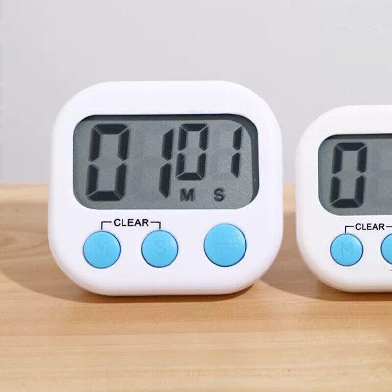 Kitchen Timer with Large LCD Display Screen and Back Mount Countdown Alarm