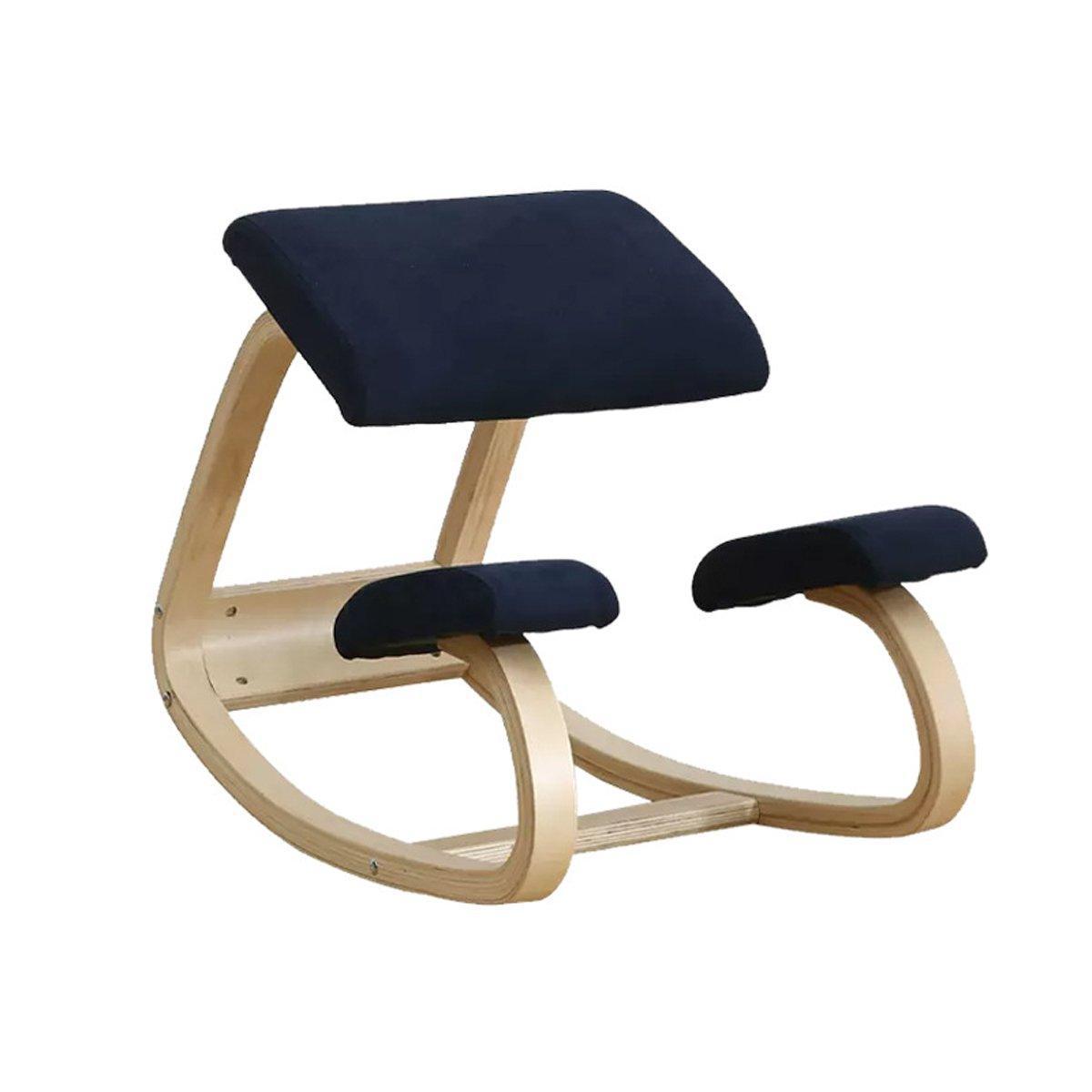 Ergonomic Kneeling Chair Rocking Office Desk Stool Upright Posture Support Seat - Beige