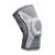 Grey Knee Brace Knee Compression Sleeve Professional Sports Silicone Knee Support - L
