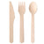 Wooden Cutlery Set Disposable Bamboo Wood Bulk Buy Forks Spoons Knives Party - 100PCS Knives