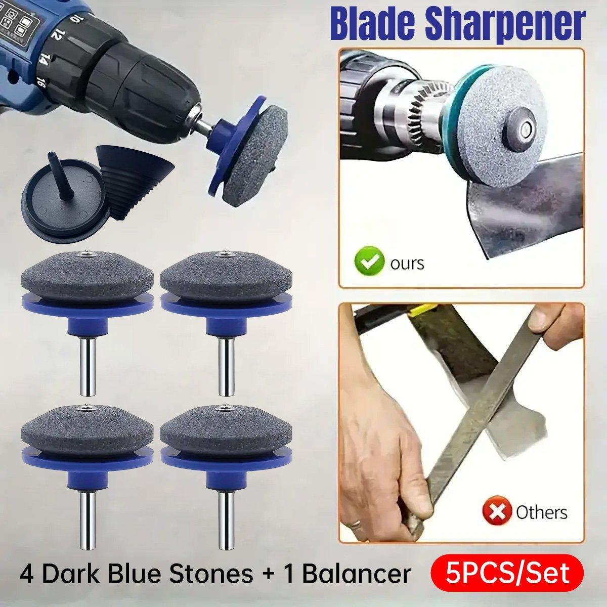 5PCS Lawn Mower Blade Sharpener Wind Powered Balancer Hardware Sharpening Tool