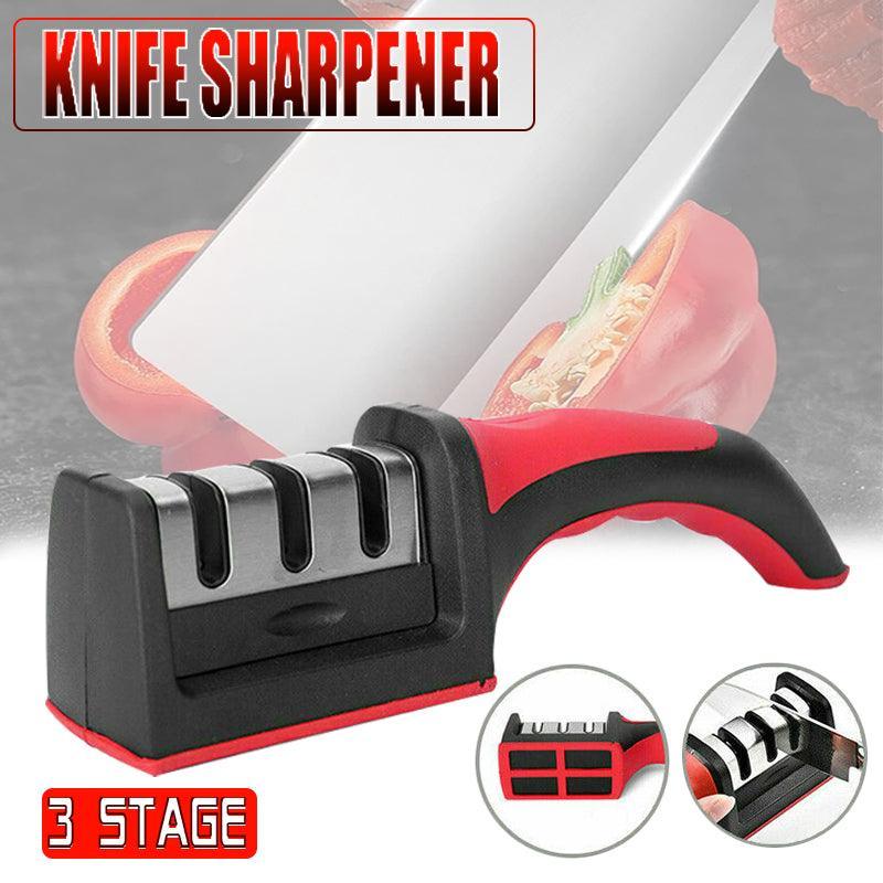 Au Knife Sharpener 3 Stage Kitchen Diamond Sharp Knives Scissor Sharpening Tool