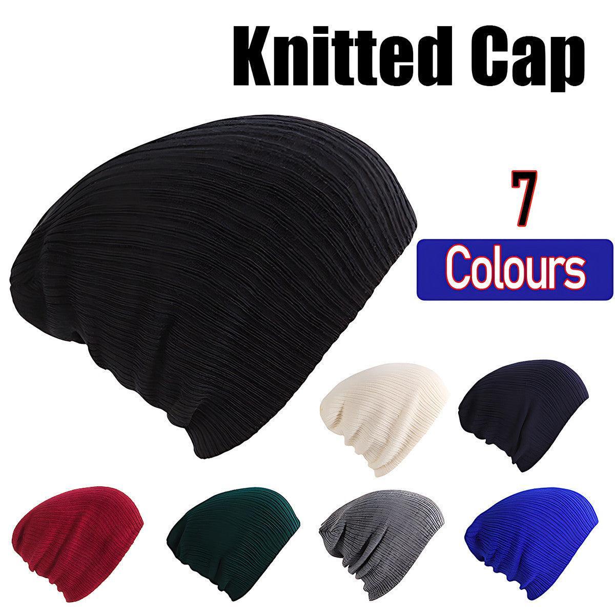 Winter Thermal Warm Women Men Hat Slouch Baggy Hat Beanie Ski Knitted Cap - Royal Blue