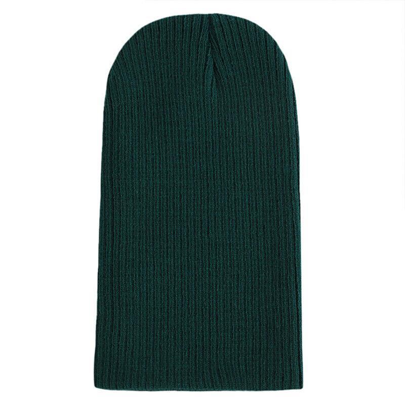 Winter Thermal Warm Women Men Hat Slouch Baggy Hat Beanie Ski Knitted Cap - Royal Blue
