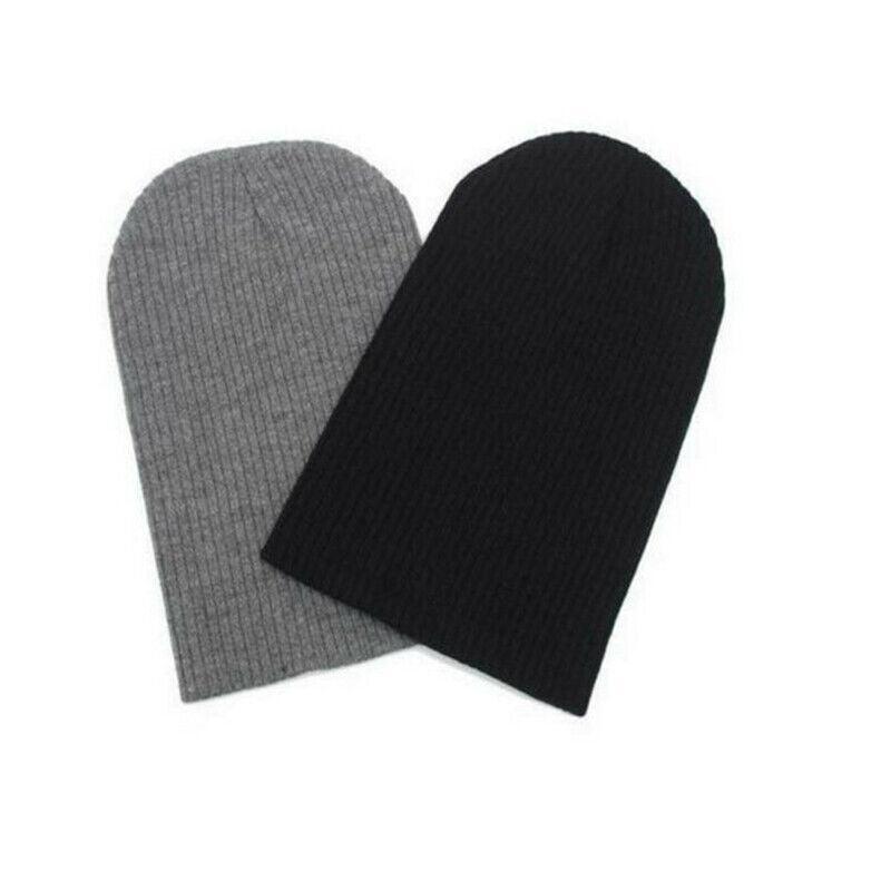 Winter Thermal Warm Women Men Hat Slouch Baggy Hat Beanie Ski Knitted Cap - Royal Blue