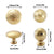 Gold Hammer Ball Handle Knob Closet Door Pull Drawer Handle Wardrobe Hardware - Flat Round Shape