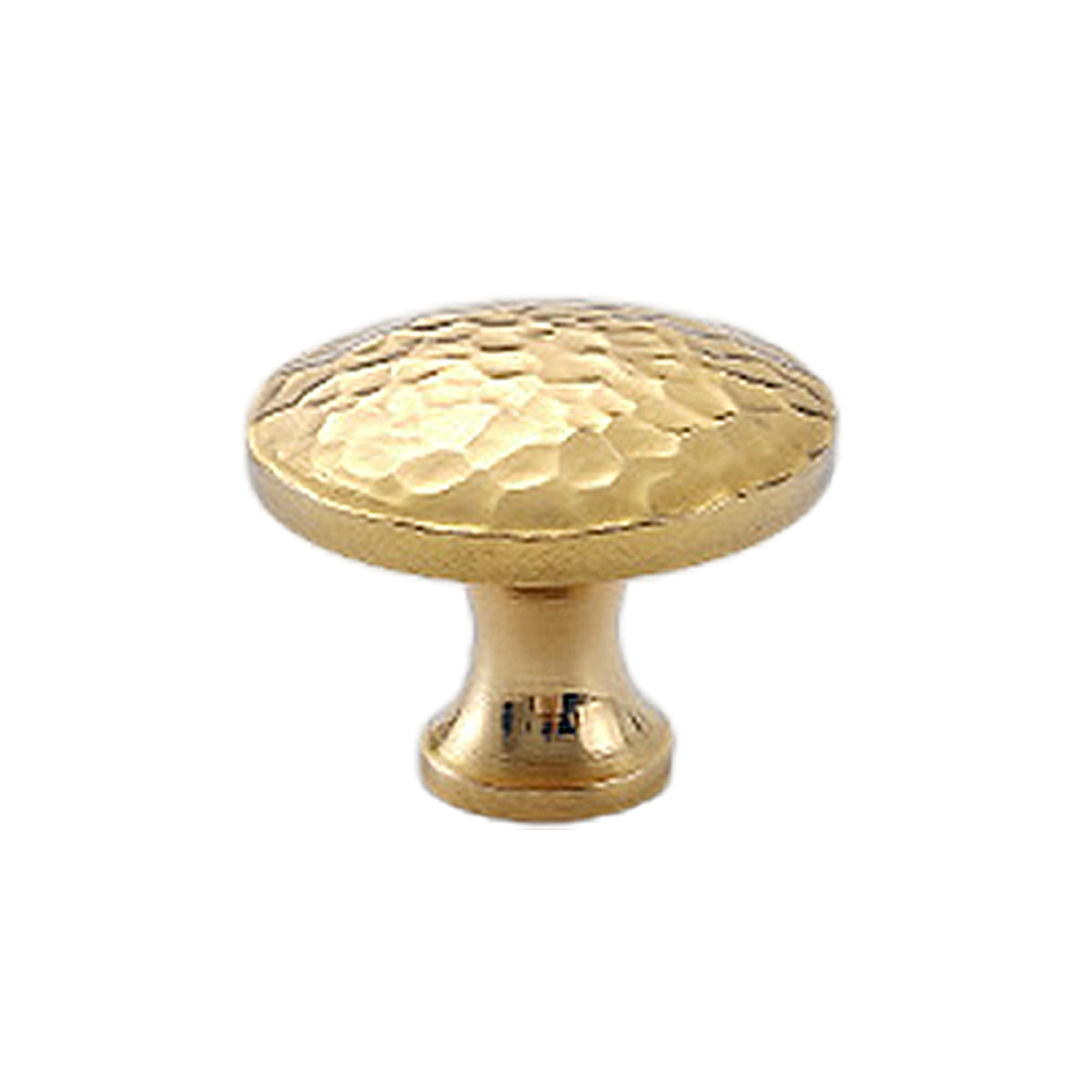 Gold Hammer Ball Handle Knob Closet Door Pull Drawer Handle Wardrobe Hardware - Flat Round Shape