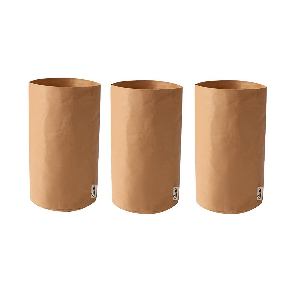 3pcs Washable Kraft Paper Storage Bag for Kitchen Desktop Refrigerator Organizer - L-Square