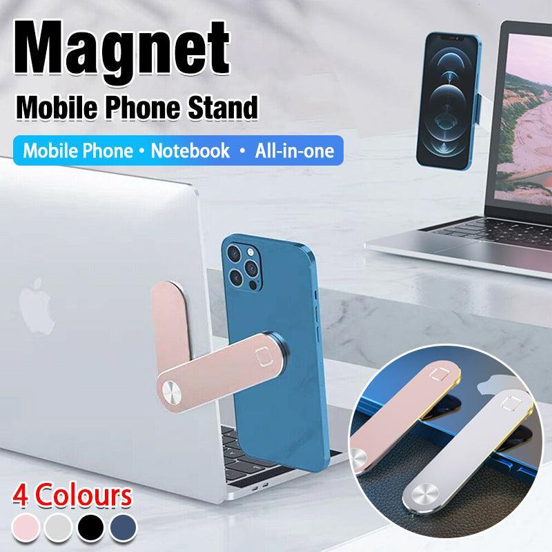 Side Mount Clip Phone Holder for Laptop Adjustable Portable Screen Bracket - Pink