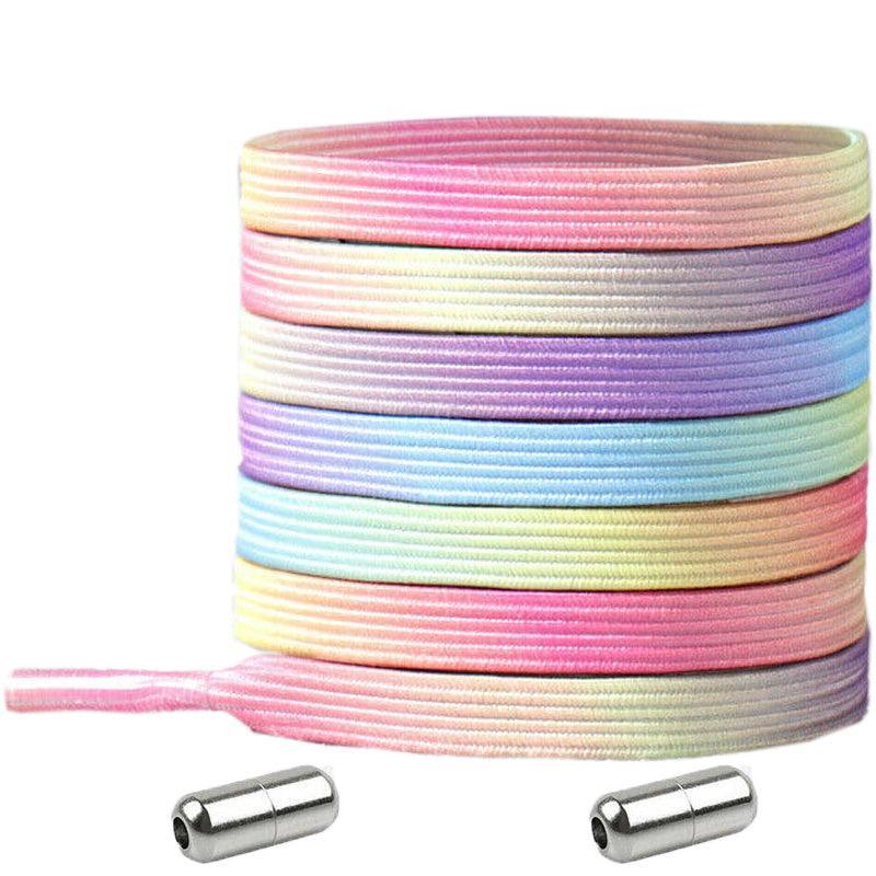 No Tie Locked Elastic Shoelace Shoe Lace Lazy Laces Sneakers Sports - NO.18 Glitter Pink
