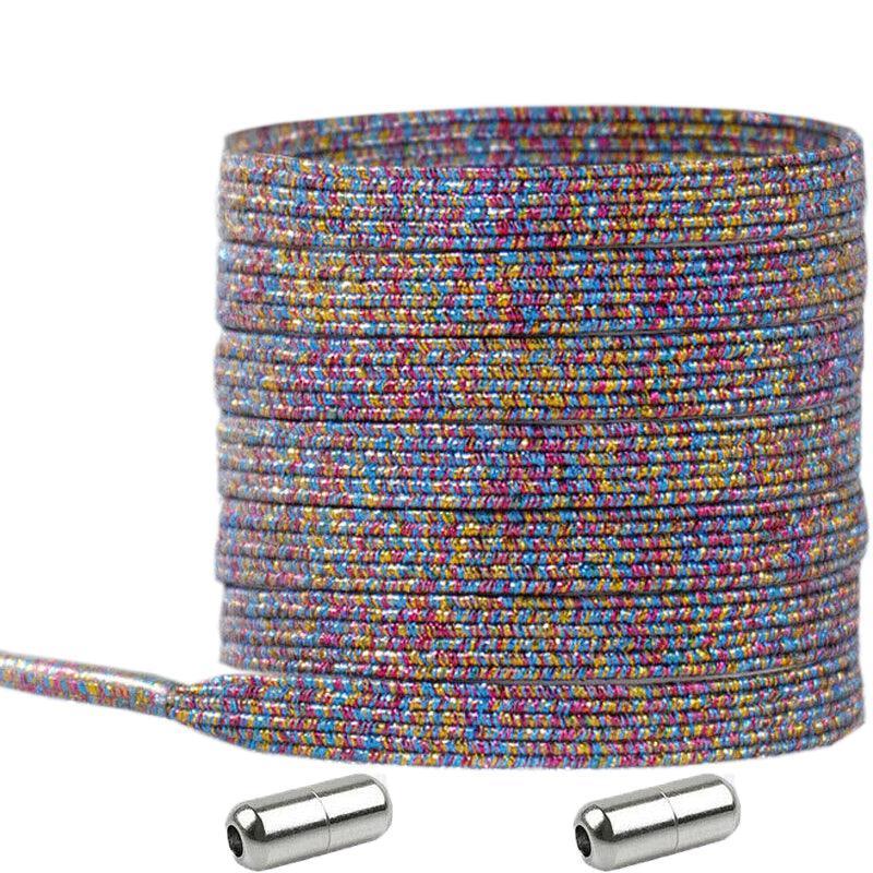 No Tie Locked Elastic Shoelace Shoe Lace Lazy Laces Sneakers Sports - NO.5 Rainbow Scales