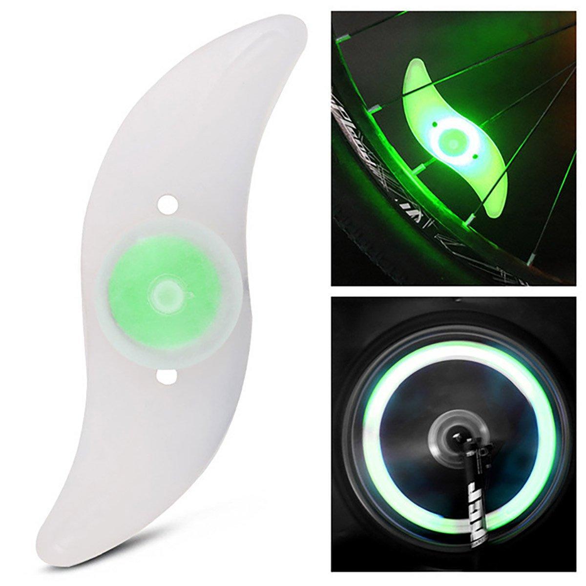 3PCS Mountain Bike Spoke Light Colourful LED Wheel Light Silicone Cycling Gear - Yellow