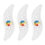 3PCS Mountain Bike Spoke Light Colourful LED Wheel Light Silicone Cycling Gear - Yellow