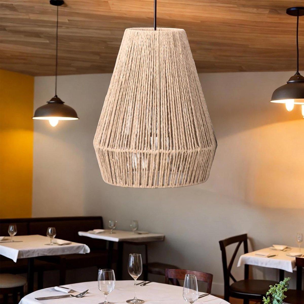 Braided Paper Rope Lampshade Chandelier Hanging Decoration for Lighting Decor