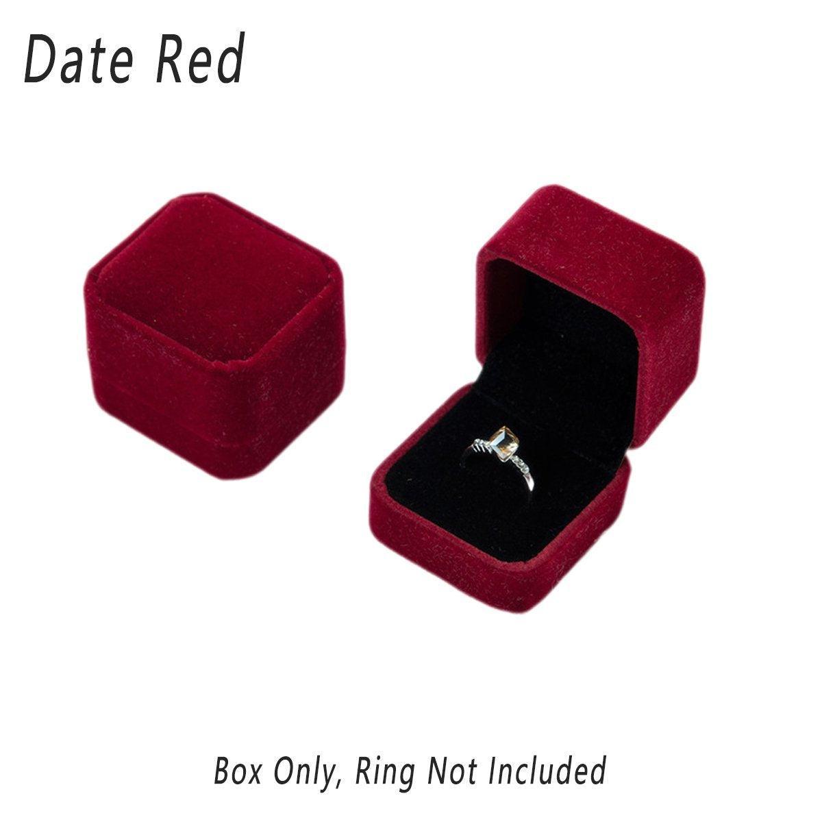 10X Flannel Ring Jewelry Earring Ring Jewelry Boxes Exquisite Gift Organizer - Pink Grey