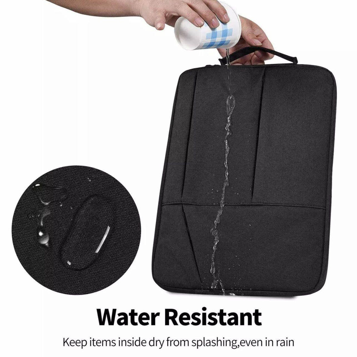 Laptop Sleeve Travel Bag Carry Case For Macbook Air Pro 15.6" - Light Grey