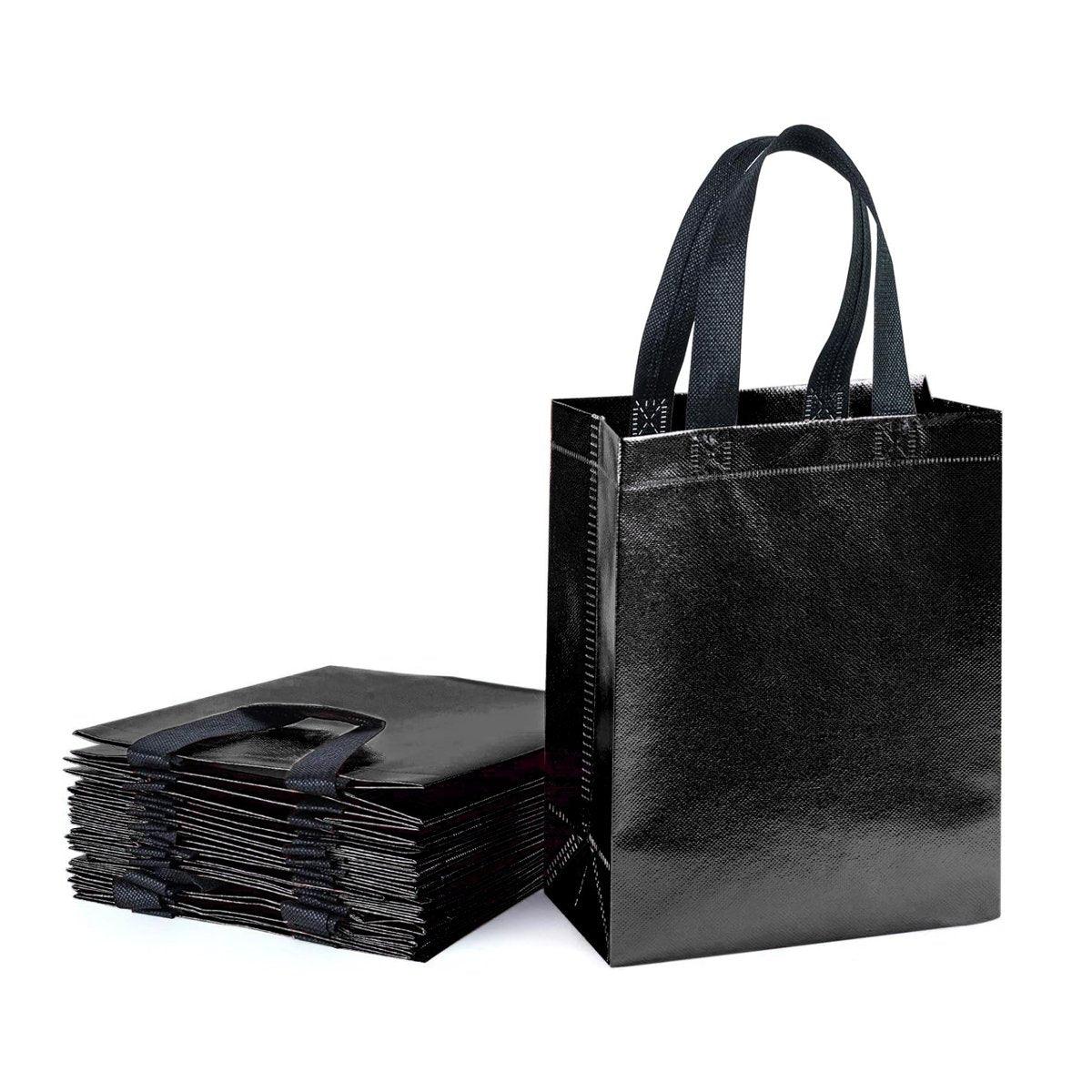 24pcs Laser Non Woven Gift Bags Tote Bags for Party Favor Wedding and Birthday - Rose Red