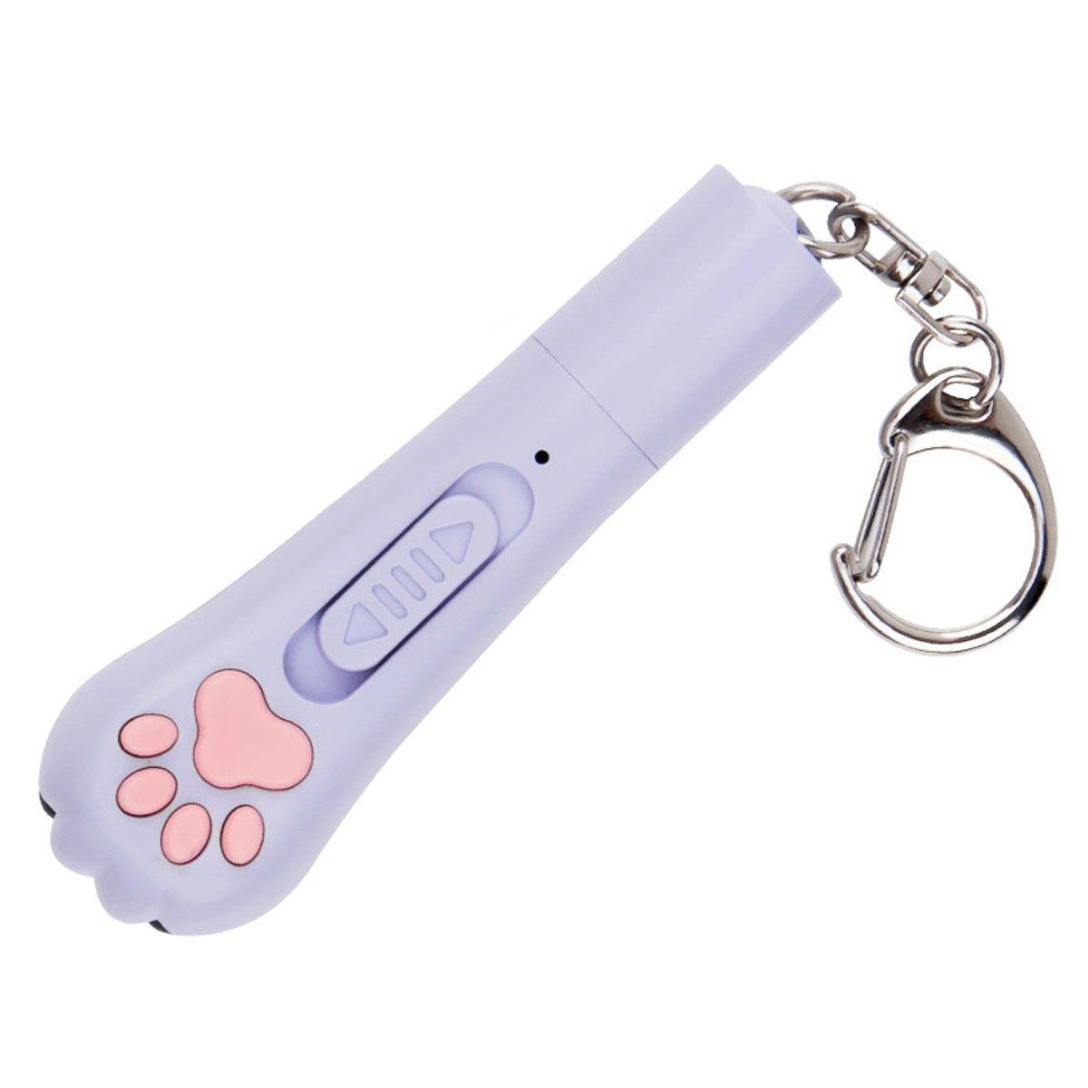 Mini Handheld Cat Claw Teasing Toy Interactive Pet Play Wand for Kitten Exercise - Pink
