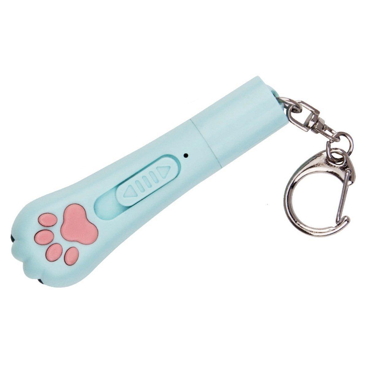 Mini Handheld Cat Claw Teasing Toy Interactive Pet Play Wand for Kitten Exercise - Pink