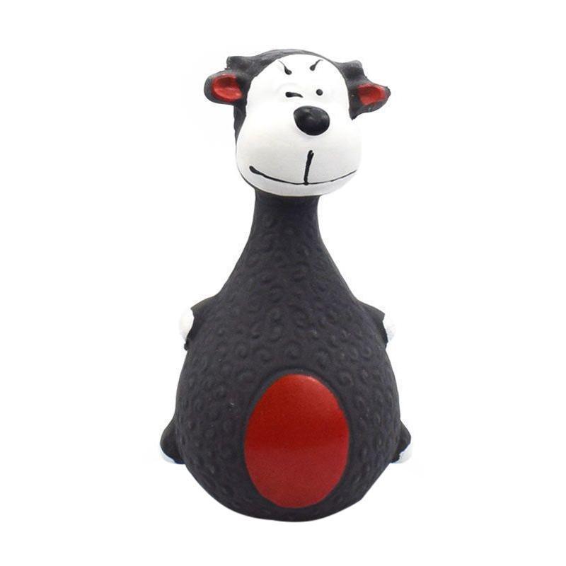 Latex Squeaky Dog Toys Puppy Pet Chew Toys Squeaker Soft and Interactive - Black