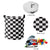 Foldable Laundry Basket Dirty Clothes Hamper Toy Storage Organizer Storage Bin - Black And White Chess