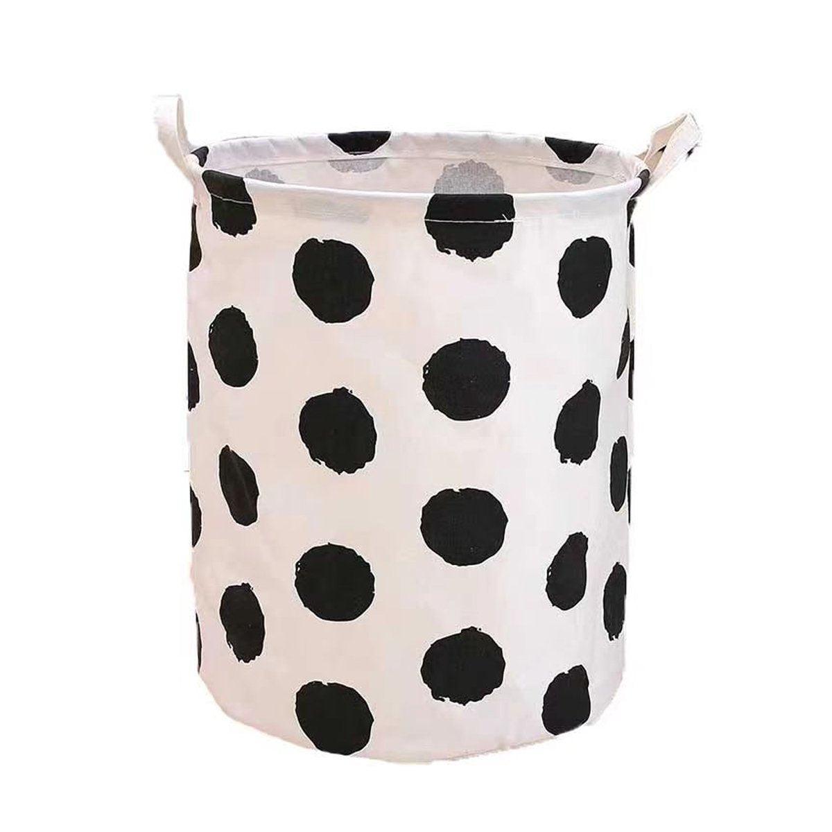 Foldable Laundry Basket Dirty Clothes Hamper Toy Storage Organizer Storage Bin - Black And White Chess