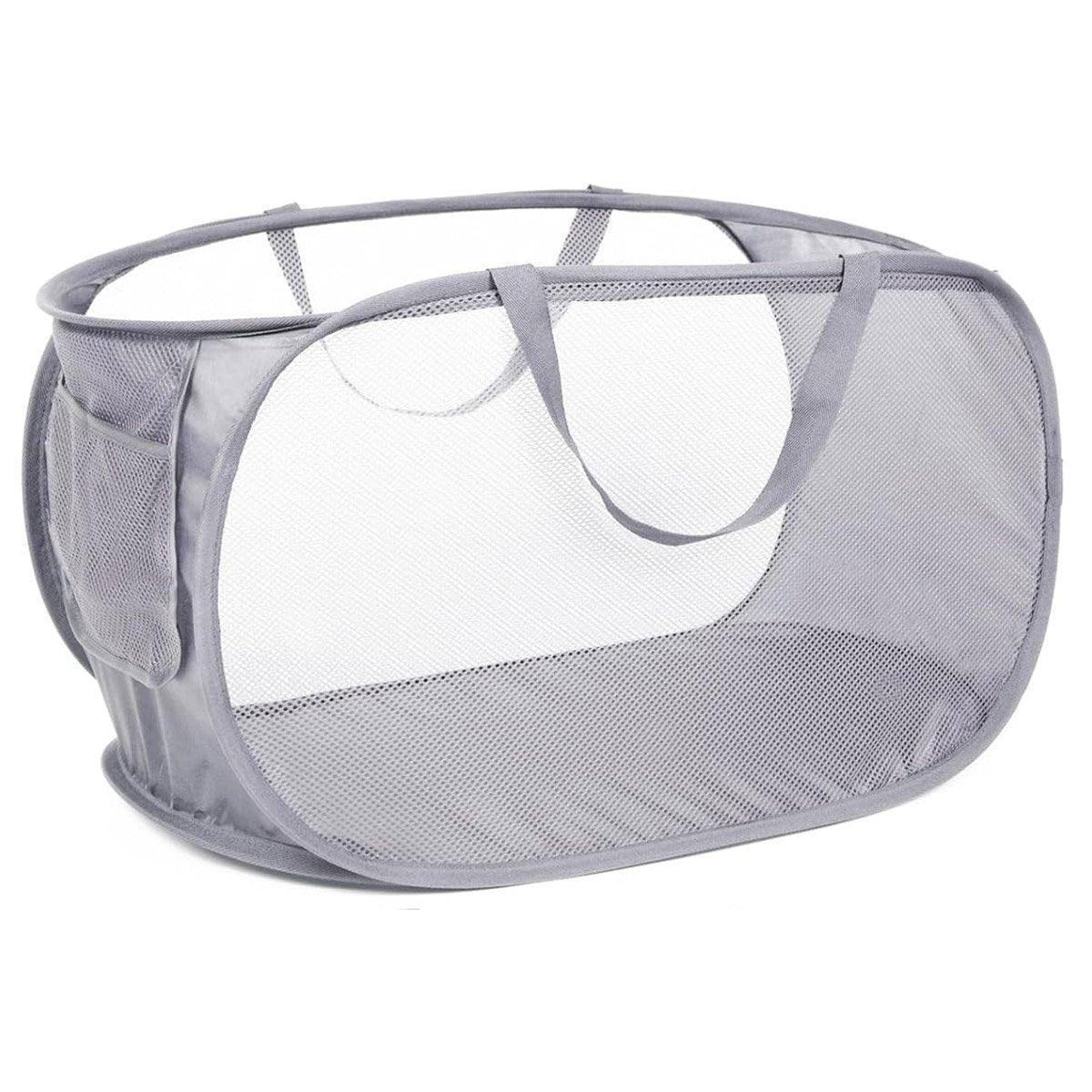 Large Folding Laundry Basket Collapsible Storage Organizer Dirty Clothes Hamper - Pink